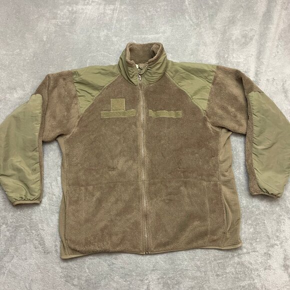 ECWCS Gen III US Army Fleece Jacket Men’s Large Long Brown Cold Weather Polartec - Picture 1 of 10